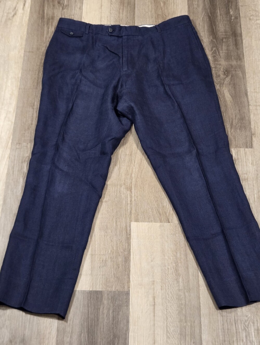 Navy Brooks Brothers Linen Pants Trousers 37x 30